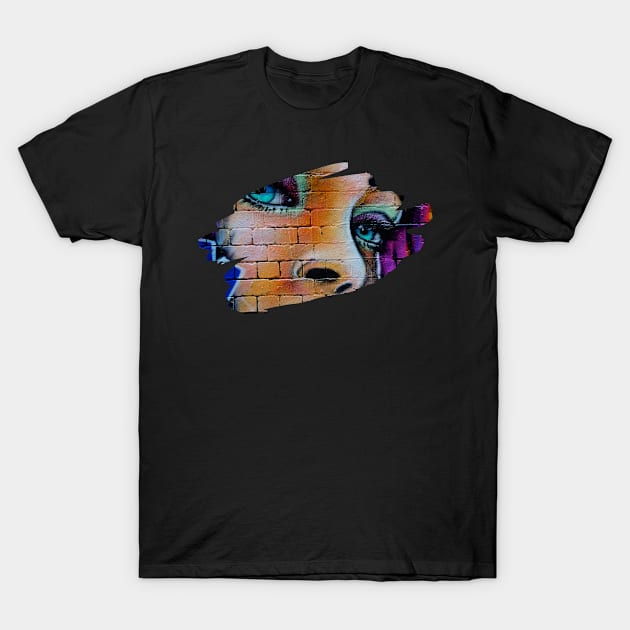 Girl Graffiti Splash Art Print T-Shirt by SynchroDesign